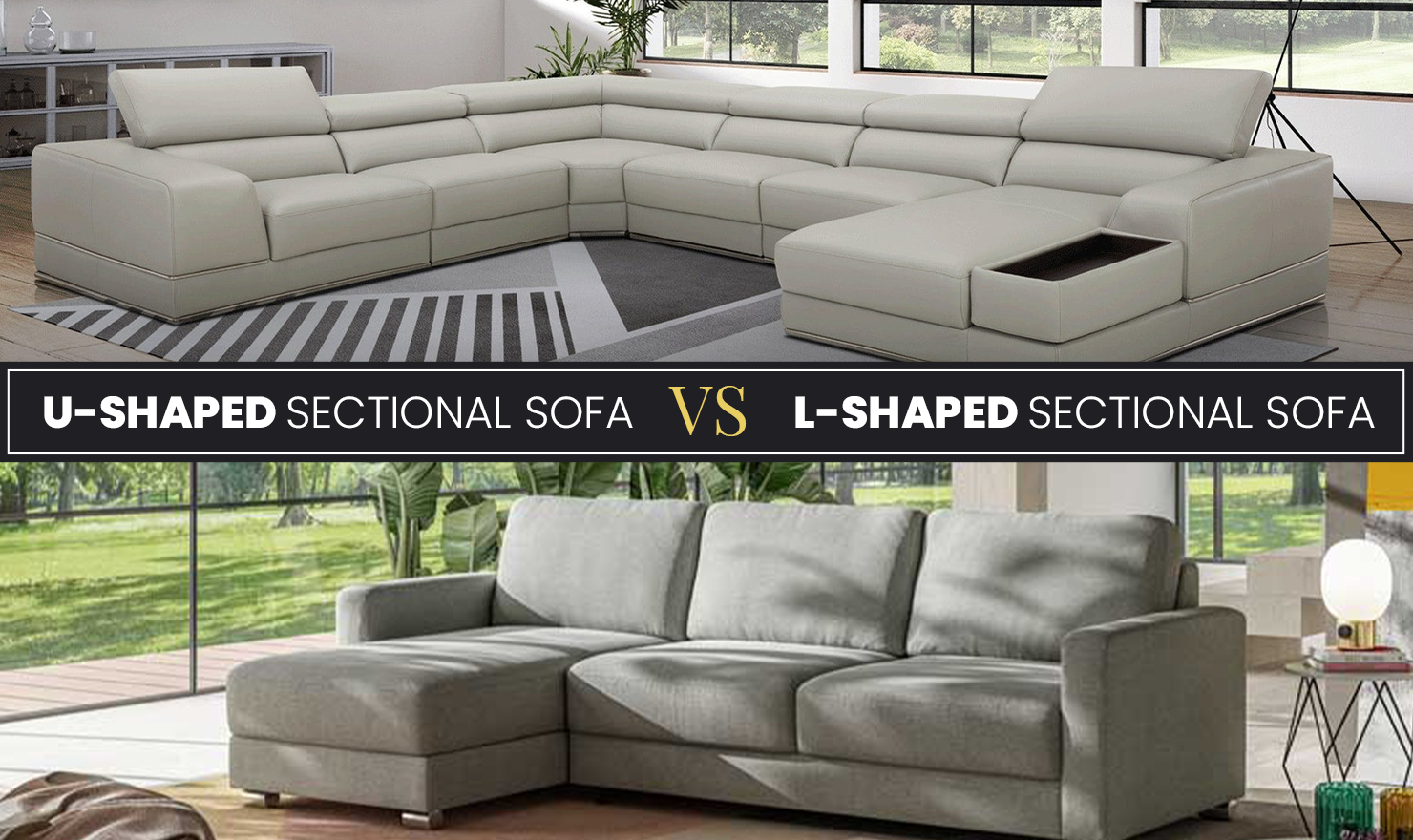 Ushaped Sectional Sofa vs. Lshaped Sectional Sofa JenniHome