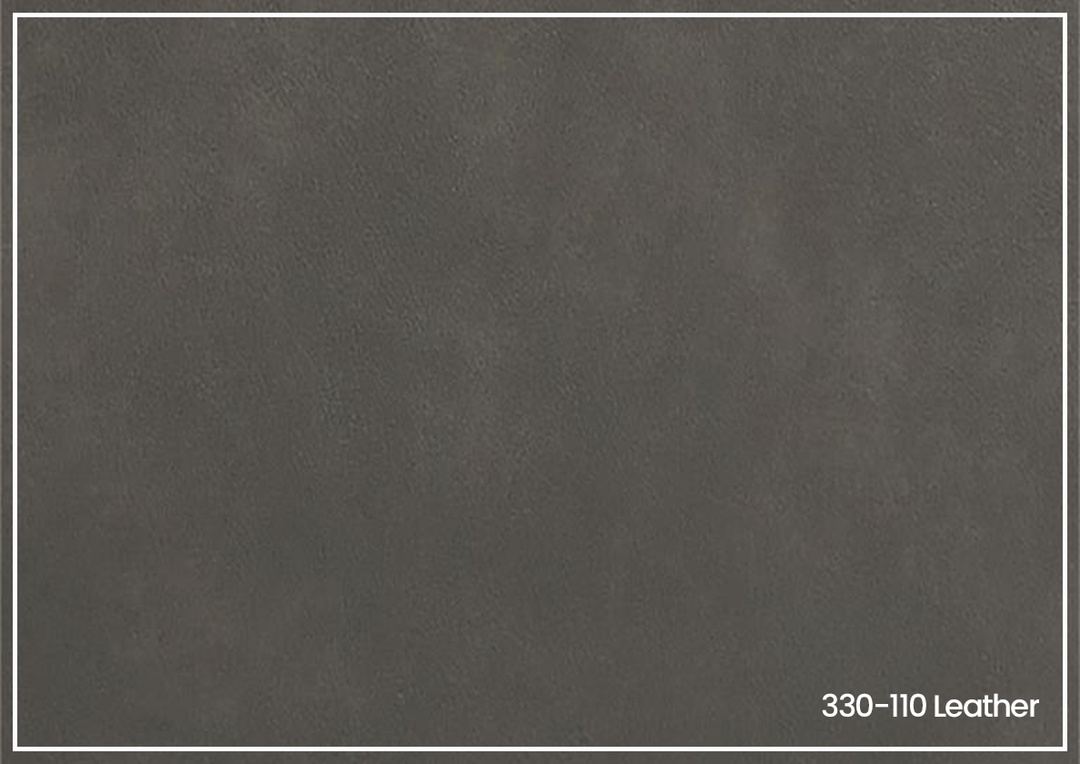 Germain Power Motion Sofa | Gray Leather | Mocha Wood Leg Finish | Bernhardt
