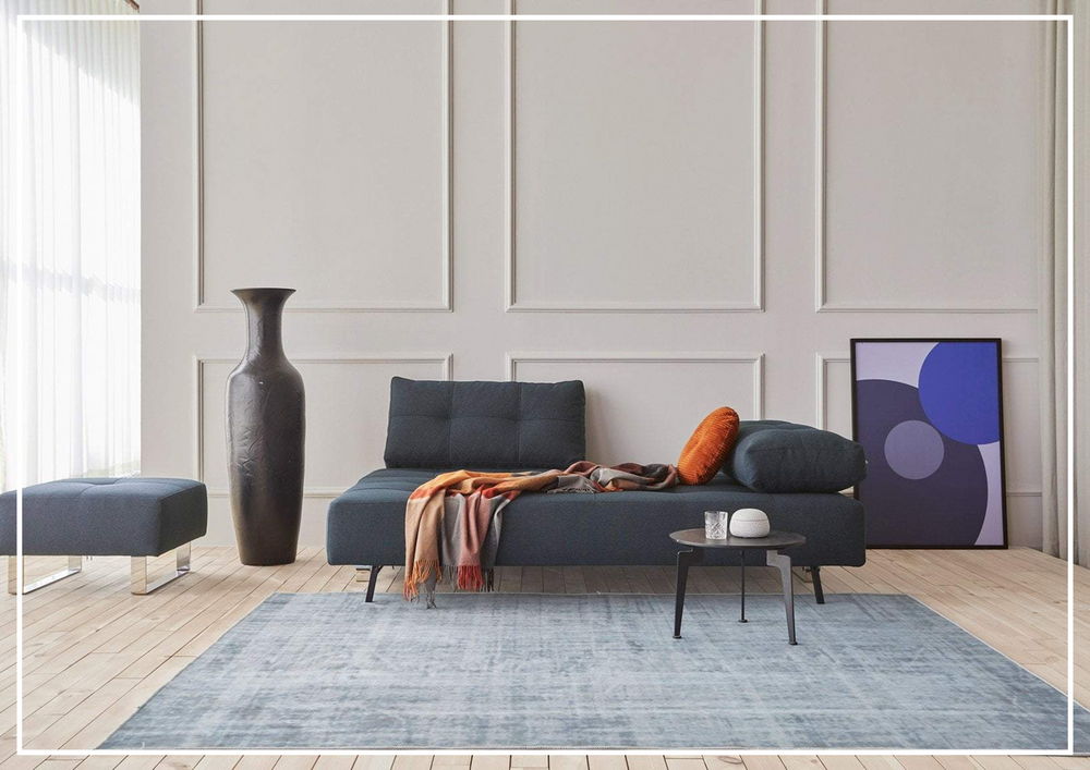 Innovation Living Supremax Fabric Sleeper Sofa with Ottoman-JENNIHOME