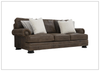 Foster 3-seater Sofa | Dark Brown Leather | Rolled arms | Bernhardt