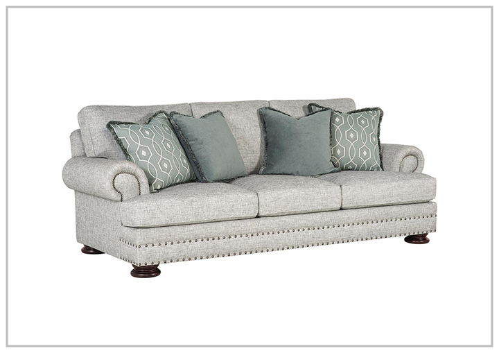 Foster 3-Seater Sofa | Polyester Fabric | Mocha Leg Finish | Bernhardt