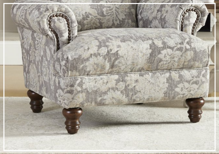 Barnum Accent Chair | Gray Fabric | Rolled Arms | Klaussner