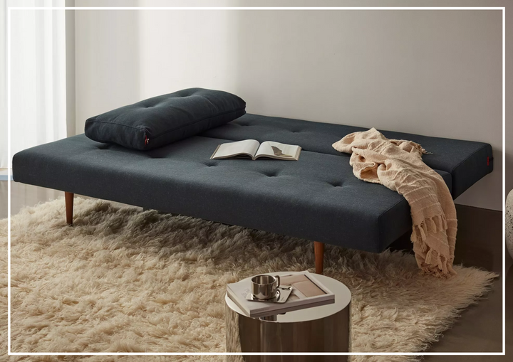 Innovation Living Recast Dark Styletto Fabric Sleeper Sofa-Jennihome