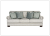 Foster 3-Seater Sofa | Polyester Fabric | Mocha Leg Finish | Bernhardt