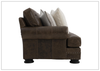 Foster 3-seater Sofa | Dark Brown Leather | Rolled arms | Bernhardt