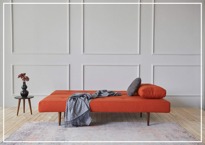 Innovation Living Recast Dark Styletto Fabric Sleeper Sofa-Jennihome