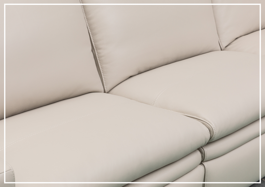 Roma 6-Piece Power Reclining Sectional Sofa | Beige Leather | Klaussner