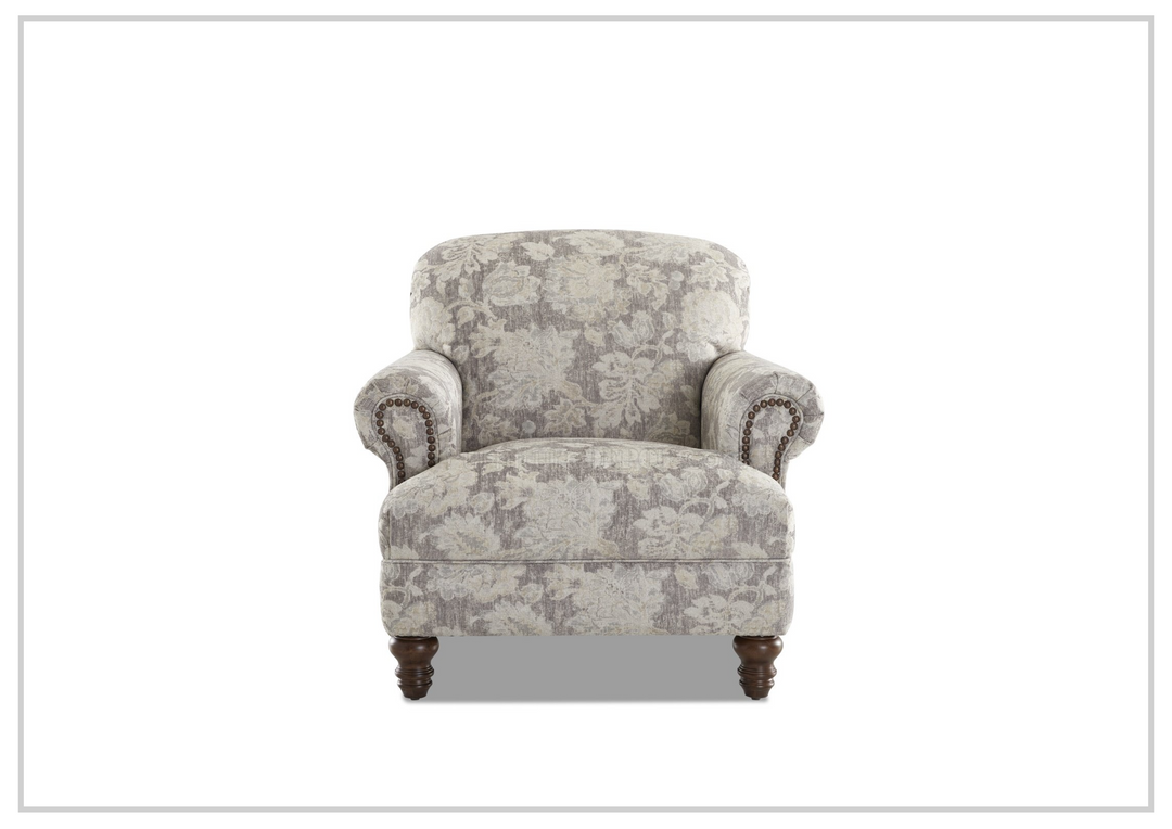 Barnum Accent Chair | Gray Fabric | Rolled Arms | Klaussner
