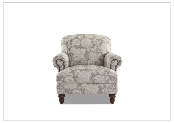 Barnum Accent Chair | Gray Fabric | Rolled Arms | Klaussner