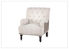 Trevella Accent Chair | Ivory Fabric | Button-Tufted Backrest | Gio Italia