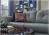 Cordell Fabric Sofa Bed | 3-Seater | Track Arms | Enza Home