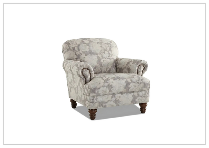 Barnum Accent Chair | Gray Fabric | Rolled Arms | Klaussner