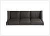 Germain Power Motion Sofa | Gray Leather | Mocha Wood Leg Finish | Bernhardt