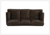 Foster 3-seater Sofa | Dark Brown Leather | Rolled arms | Bernhardt