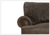 Foster 3-seater Sofa | Dark Brown Leather | Rolled arms | Bernhardt