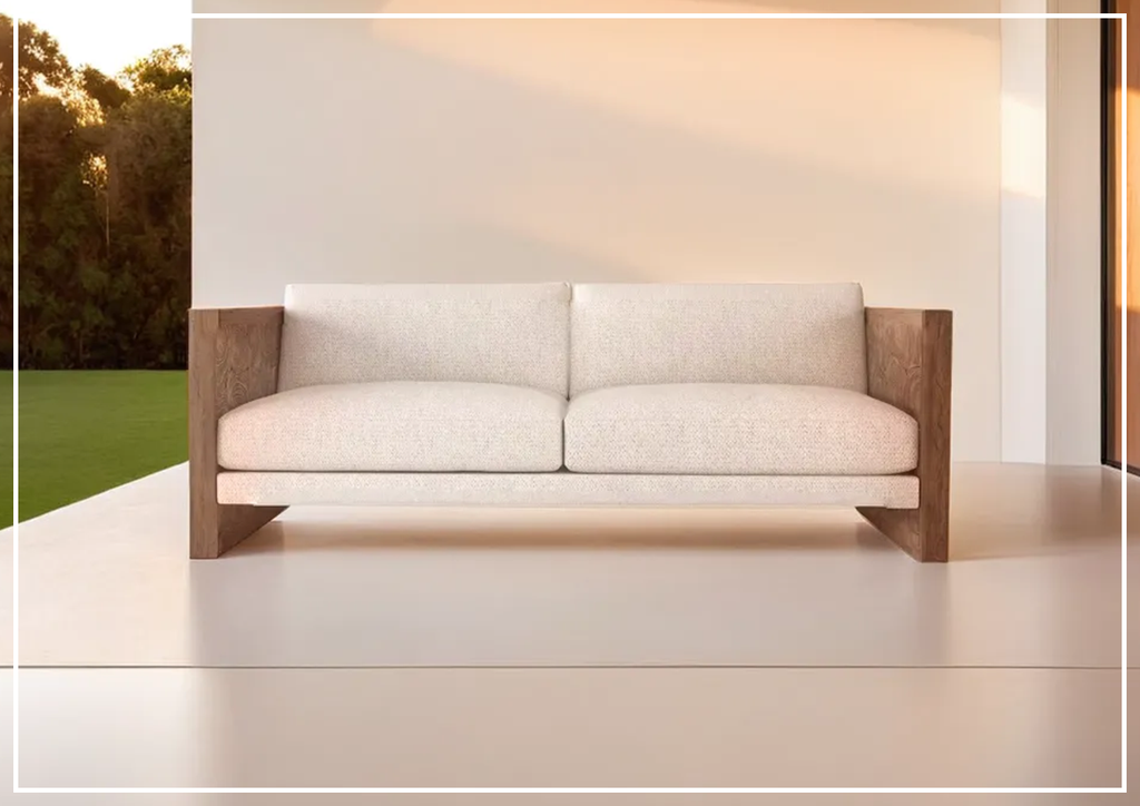 Madura Outdoor Sofa | Exteriors Plush Cushion | Teak wood | Bernhardt