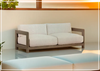 Montaigne 84" Outdoor Sofa  | Exteriors Plush Cushions | Teak wood | Bernhardt