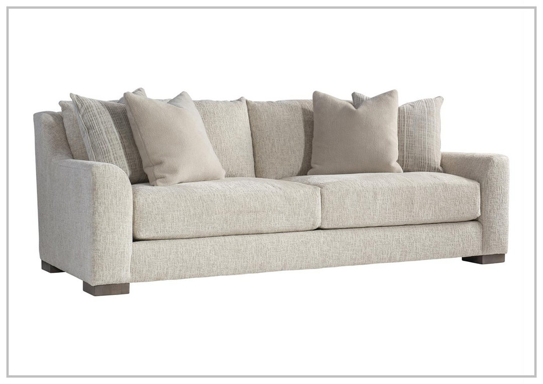 Gabi Cream Fabric Sofa | Plush Feather Down Cushion | Bernhardt