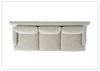 Rollins 3-Seater Sofa | Gray Fabric | Square Arms | Bernhardt