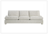 Rollins 3-Seater Sofa | Gray Fabric | Square Arms | Bernhardt