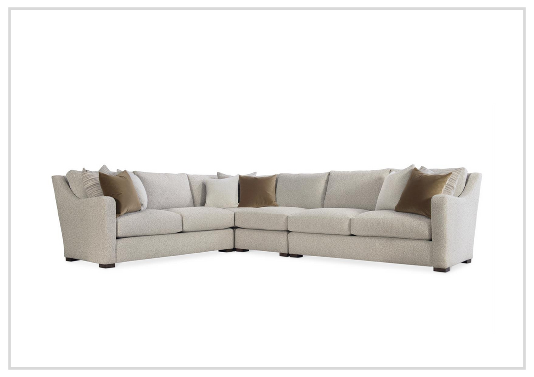 Ventura Sectional Sofa | L-Shaped | Beige Fabric| Bernhardt