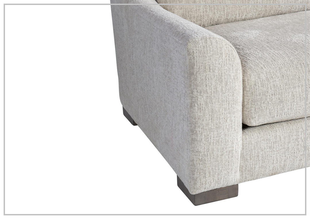 Gabi Cream Fabric Sofa | Plush Feather Down Cushion | Bernhardt