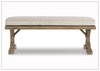 Borgata Outdoor Bench with Nuvella® Fabric Cushion | X-leg | Gio Italia