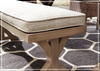 Borgata Outdoor Bench with Nuvella® Fabric Cushion | X-leg | Gio Italia