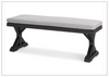 Borgata Outdoor Bench with Nuvella® Fabric Cushion | X-leg | Gio Italia
