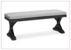 Borgata Outdoor Bench with Nuvella® Fabric Cushion | X-leg | Gio Italia