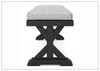Borgata Outdoor Bench with Nuvella® Fabric Cushion | X-leg | Gio Italia