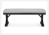 Borgata Outdoor Bench with Nuvella® Fabric Cushion | X-leg | Gio Italia
