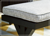 Borgata Outdoor Bench with Nuvella® Fabric Cushion | X-leg | Gio Italia