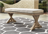 Borgata Outdoor Bench with Nuvella® Fabric Cushion | X-leg | Gio Italia
