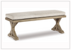 Borgata Outdoor Bench with Nuvella® Fabric Cushion | X-leg | Gio Italia