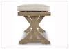 Borgata Outdoor Bench with Nuvella® Fabric Cushion | X-leg | Gio Italia