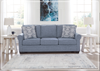 Como Bella Queen Sofa Sleeper | Nuvella™ Blue fabric | Roll Arms | Gio Italia