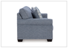 Como Bella Queen Sofa Sleeper | Nuvella™ Blue fabric | Roll Arms | Gio Italia