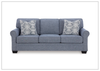 Como Bella Queen Sofa Sleeper | Nuvella™ Blue fabric | Roll Arms | Gio Italia