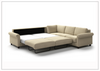 Flex King Sectional Sleeper Sofa | Beige Fabric | Nest Mechanism | Luonto