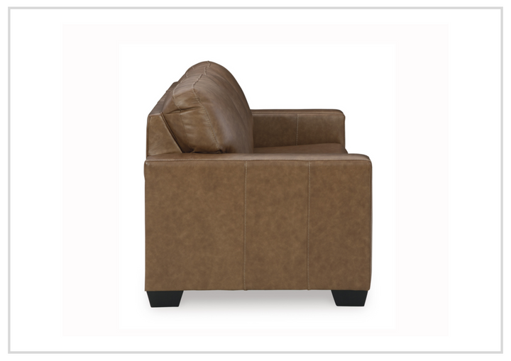 Bella 3-Seater Caramel Brown Leather Sofa |  HR Foam Cushions | Gio Italia
