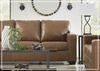 Bella 3-Seater Caramel Brown Leather Sofa |  HR Foam Cushions | Gio Italia