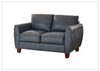 Tirano Leather Sofa in Bluish Gray | 2-Seater | Removable Back Cushions | Gio Italia