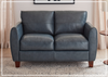 Tirano Leather Sofa in Bluish Gray | 2-Seater | Removable Back Cushions | Gio Italia
