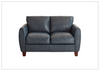 Tirano Leather Sofa in Bluish Gray | 2-Seater | Removable Back Cushions | Gio Italia