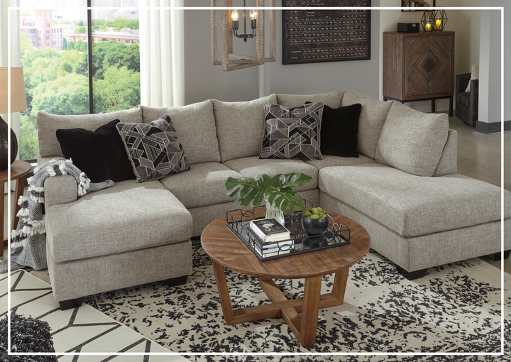 Gio Italia Muggrinson U-shaped Storm Fabric Sectional with Chaise-Jennihome