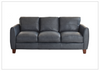 Tirano 3-Seater Sofa | Bluish Gray Leather | Removable Back Cushions | Gio Italia