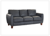 Tirano 3-Seater Sofa | Bluish Gray Leather | Removable Back Cushions | Gio Italia