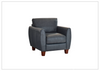 Tirano Stationary Arm Chair | Premium Leather | Bluish Gray Color | Gio Italia