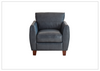 Tirano Stationary Arm Chair | Premium Leather | Bluish Gray Color | Gio Italia